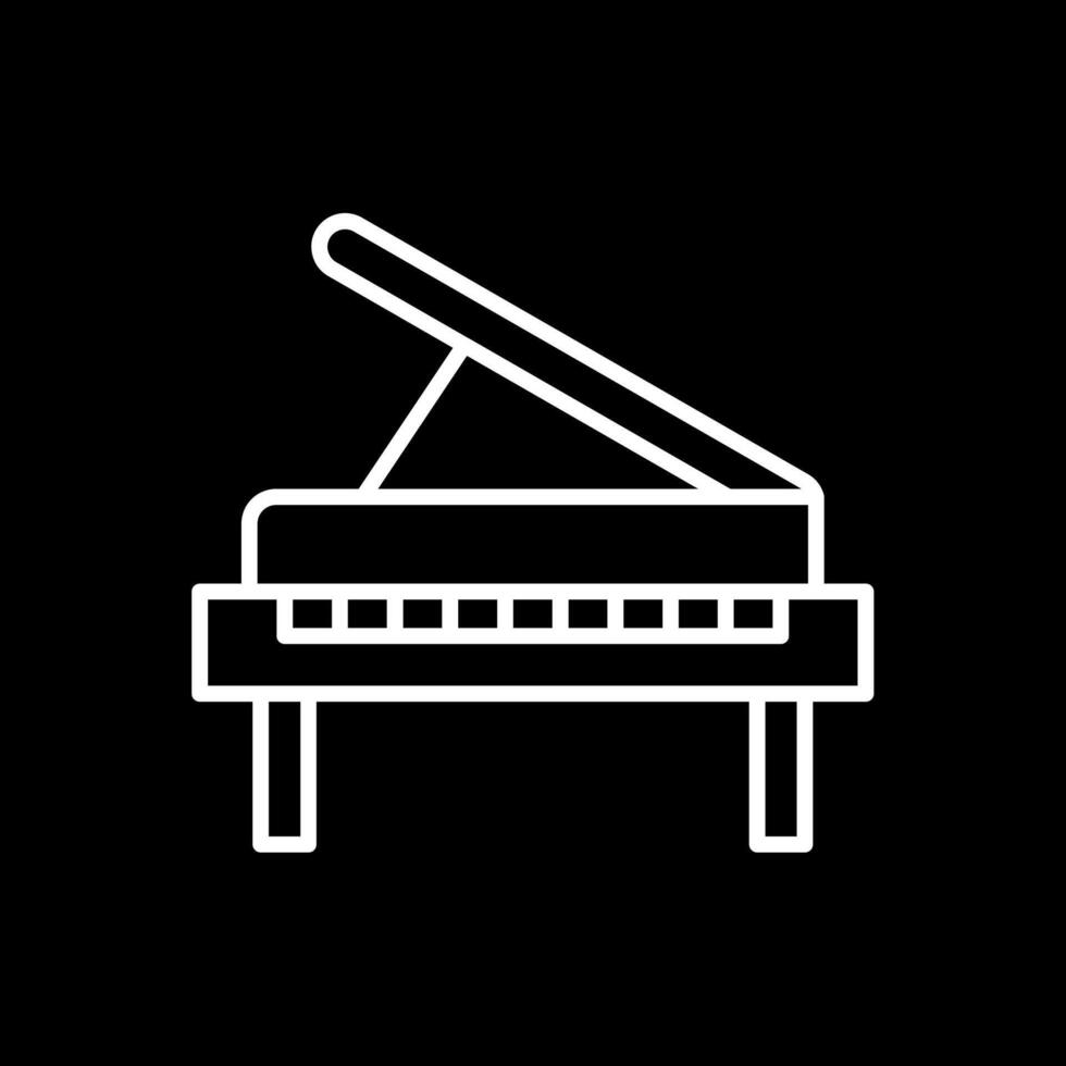 piano línea invertido icono diseño vector