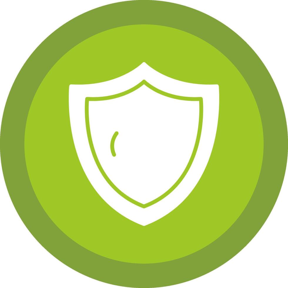 Security Shield Glyph Due Circle Icon Design vector