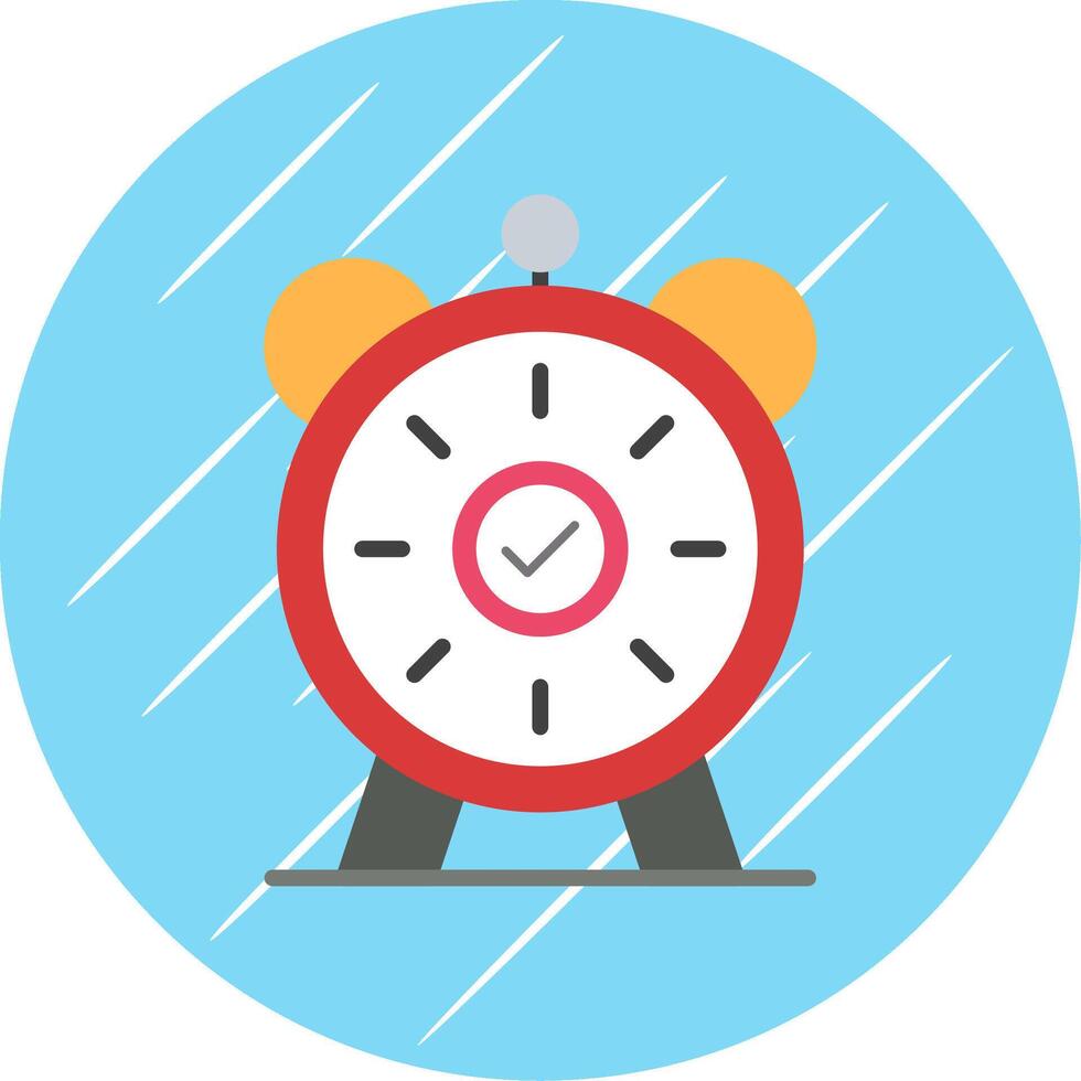 Alarm Flat Circle Icon Design vector