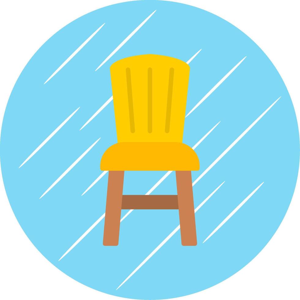 Dining Chair Flat Circle Icon Design vector