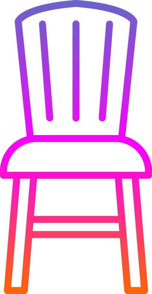 Dining Chair Line Gradient Icon Design vector