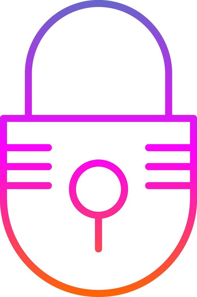 Lock Line Gradient Icon Design vector