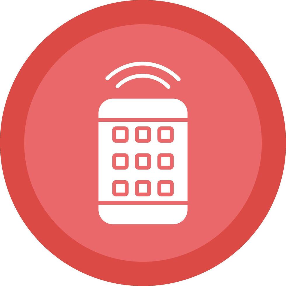 Remote Control Glyph Due Circle Icon Design vector