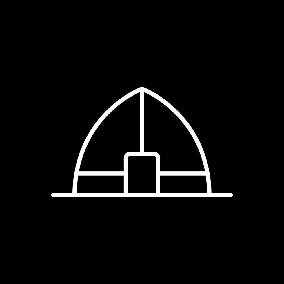 Tent Line Inverted Icon Design vector