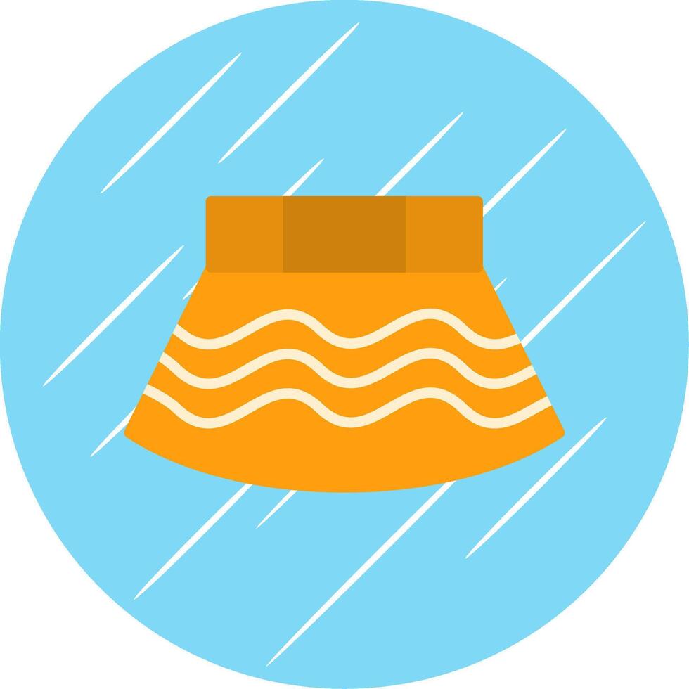 Skirt Flat Circle Icon Design vector