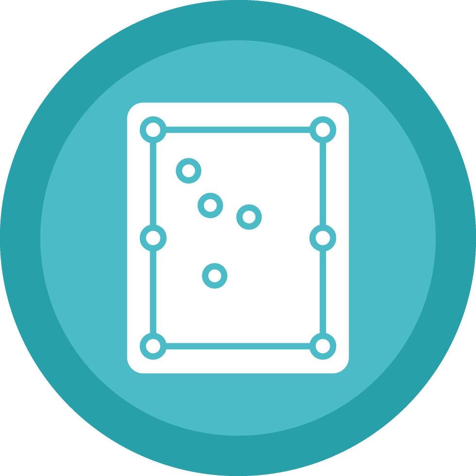 Pool Table Glyph Due Circle Icon Design vector
