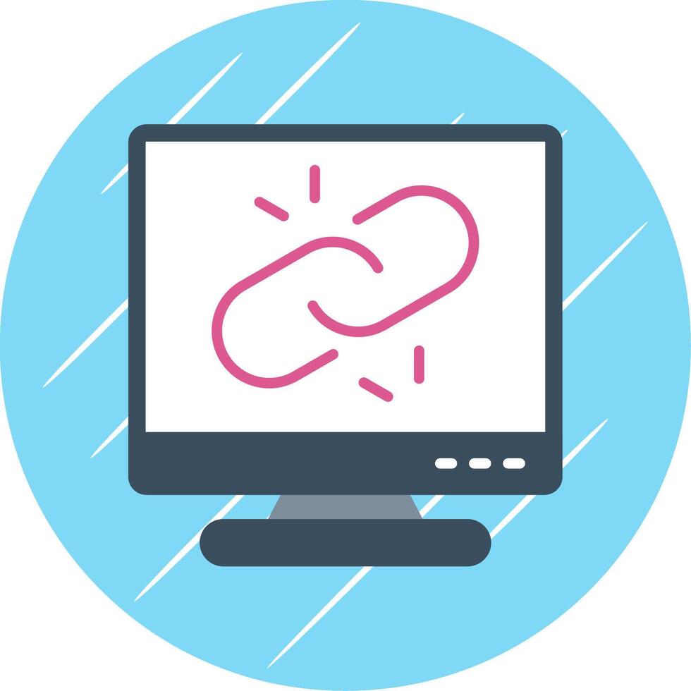 Unlink Flat Circle Icon Design vector