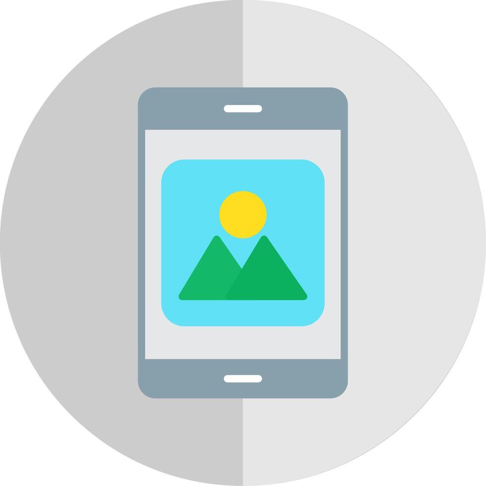 Mobile Application Flat Scale Icon Design vector