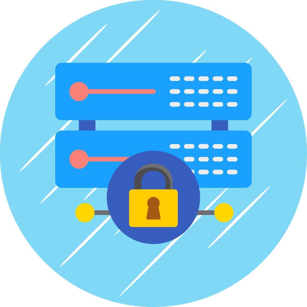 Data Protection Flat Circle Icon Design vector