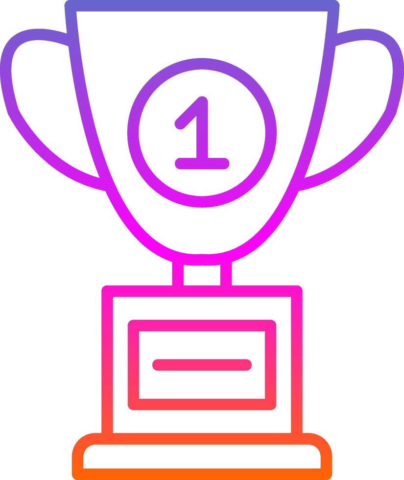 Cup Line Gradient Icon Design vector