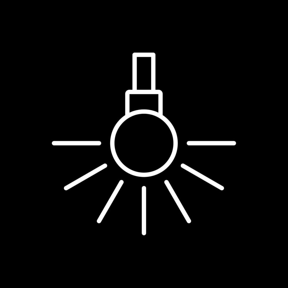 Headlight Line Inverted Icon Design vector