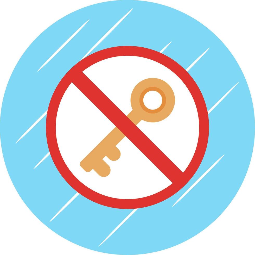 Prohibited Sign Flat Circle Icon Design vector