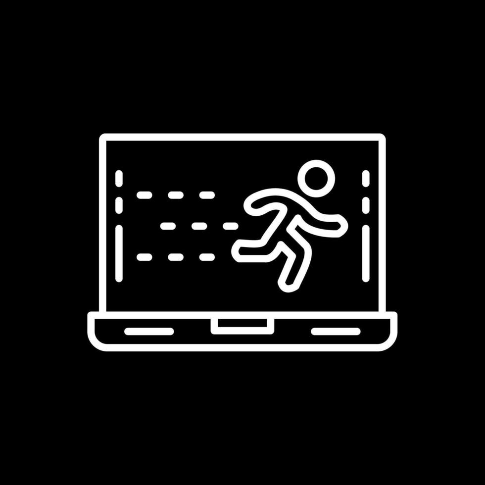 Sprint Line Inverted Icon Design vector