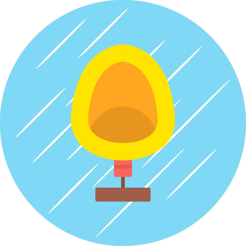 Egg Chair Flat Circle Icon Design vector