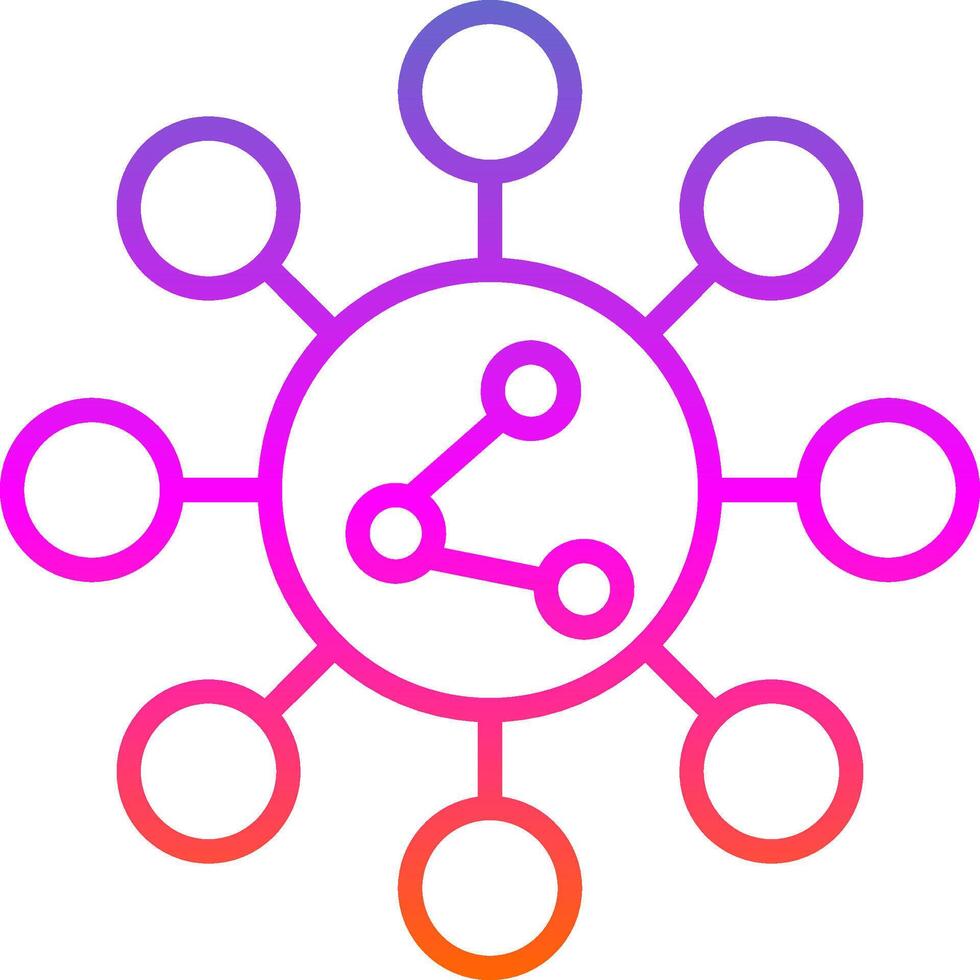 Share Line Gradient Icon Design vector