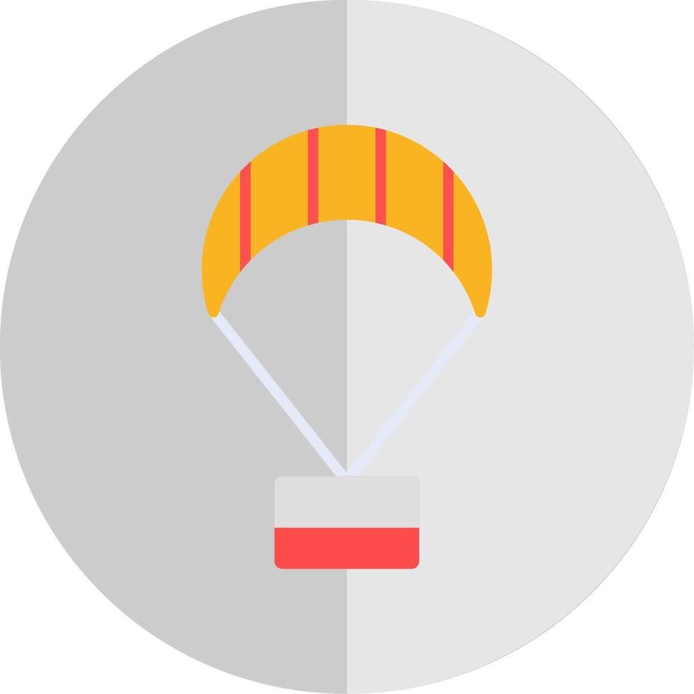 Paragliding Flat Scale Icon Design vector