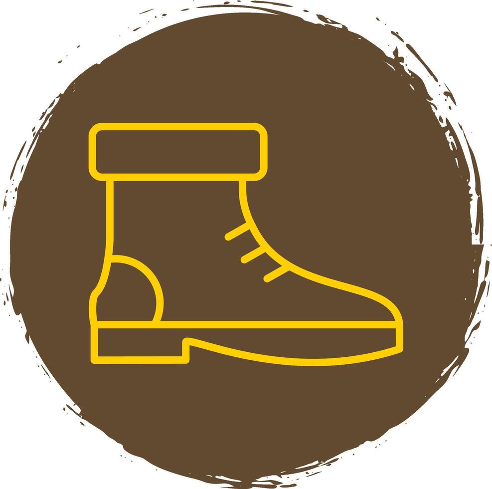 Boot Line Circle Sticker Icon vector