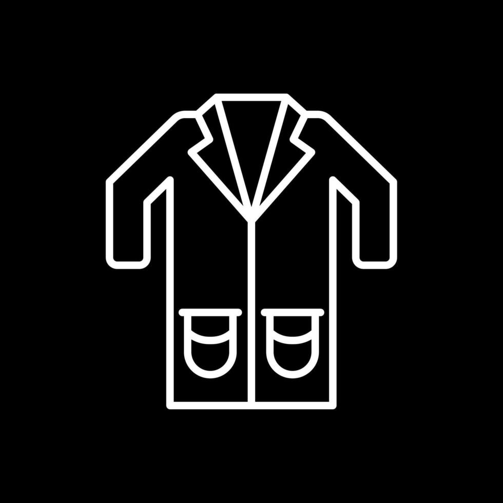 Lab Coat Line Inverted Icon Design vector
