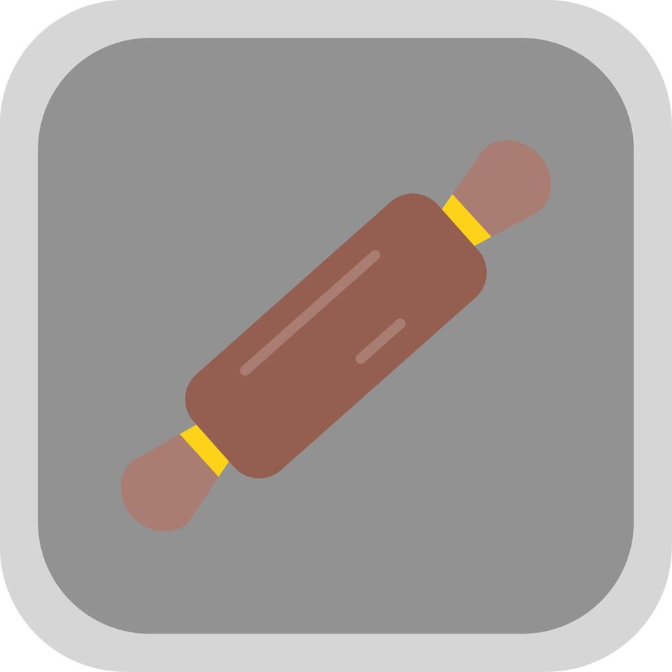 Rolling Pin Flat round corner Icon Design vector