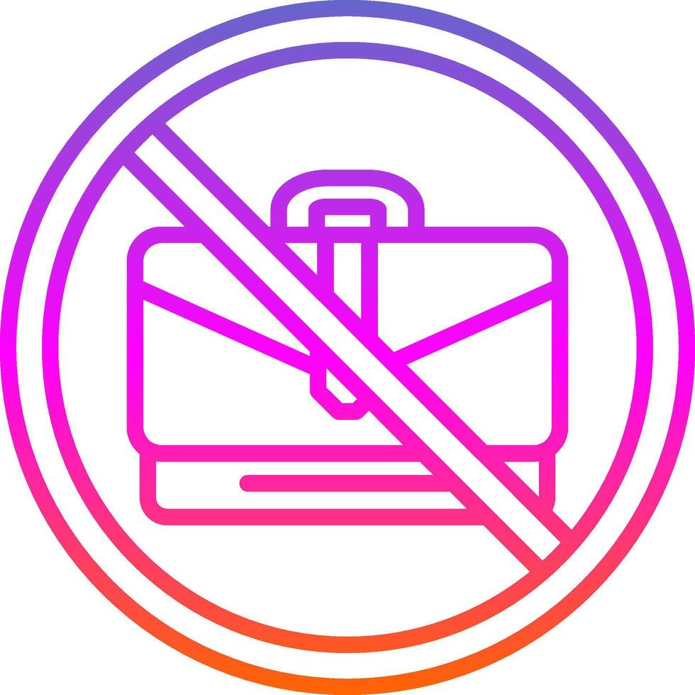 Prohibited Sign Line Gradient Icon Design vector