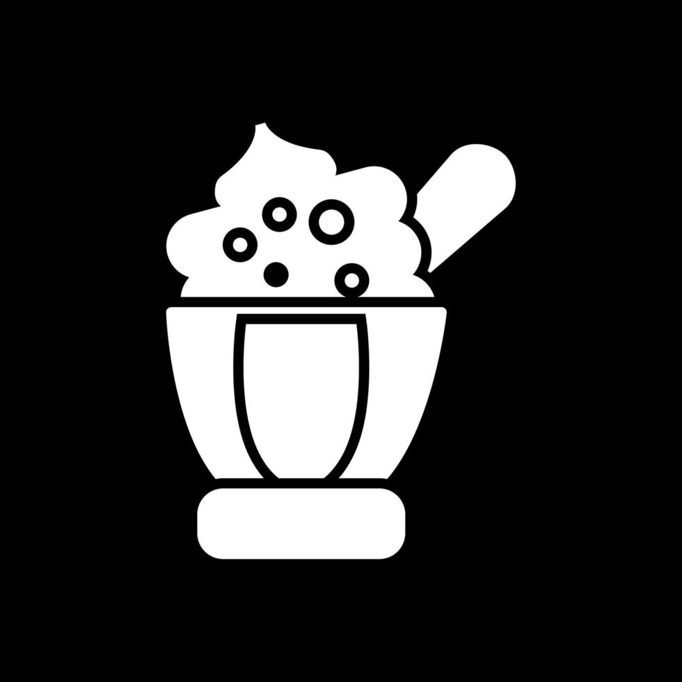 Sorbet Glyph Inverted Icon Design vector