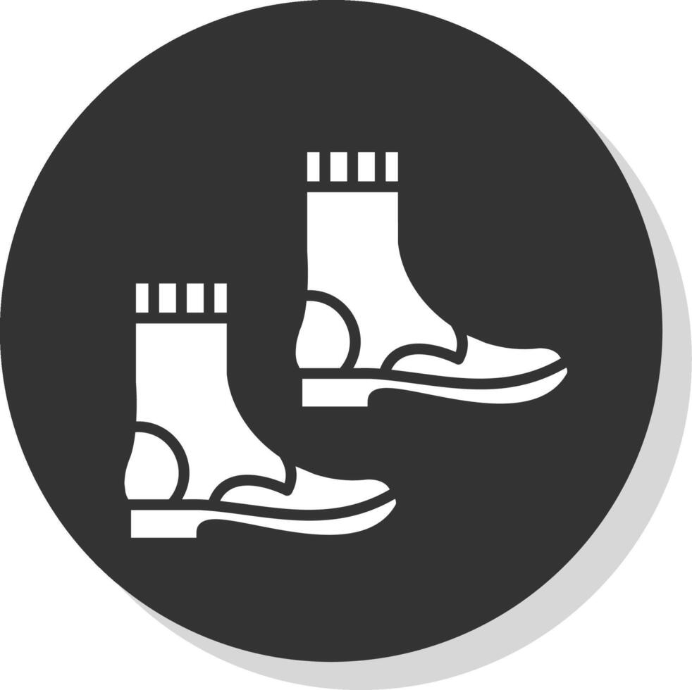 Boots Glyph Shadow Circle Icon Design vector