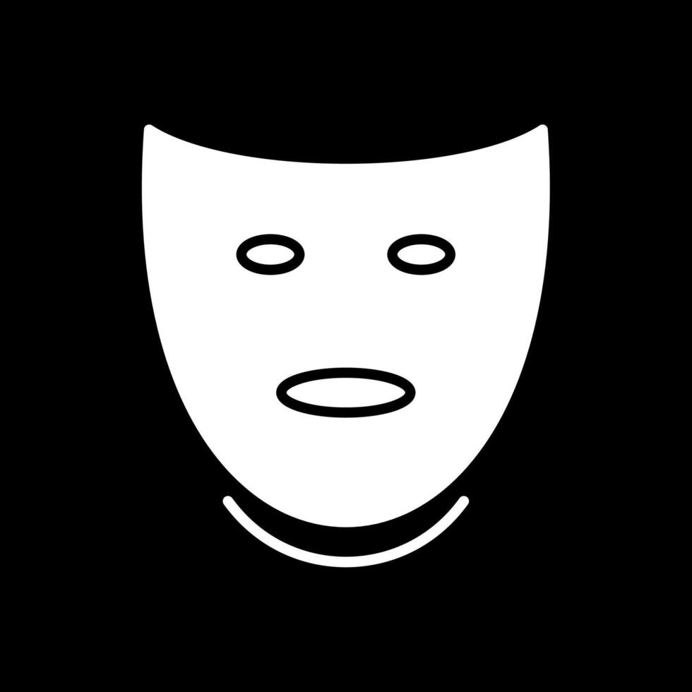 Theatre Glyph Inverted Icon Design vector
