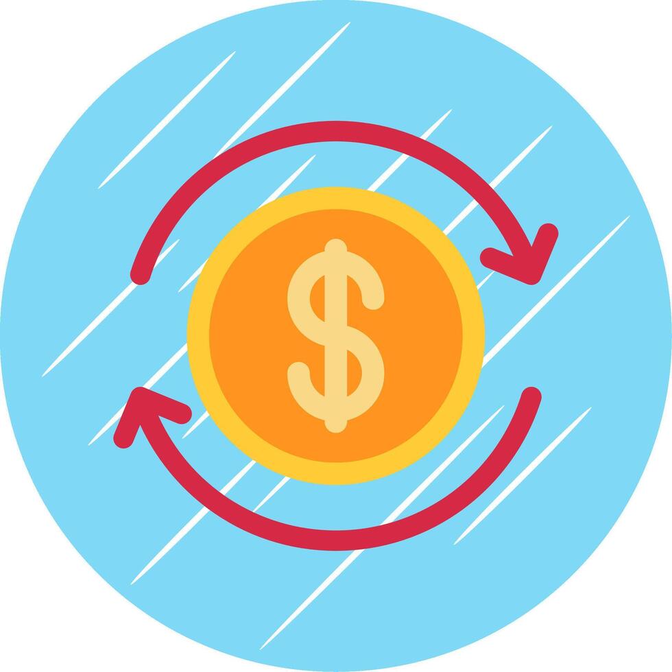 Business Continuity Flat Circle Icon Design vector