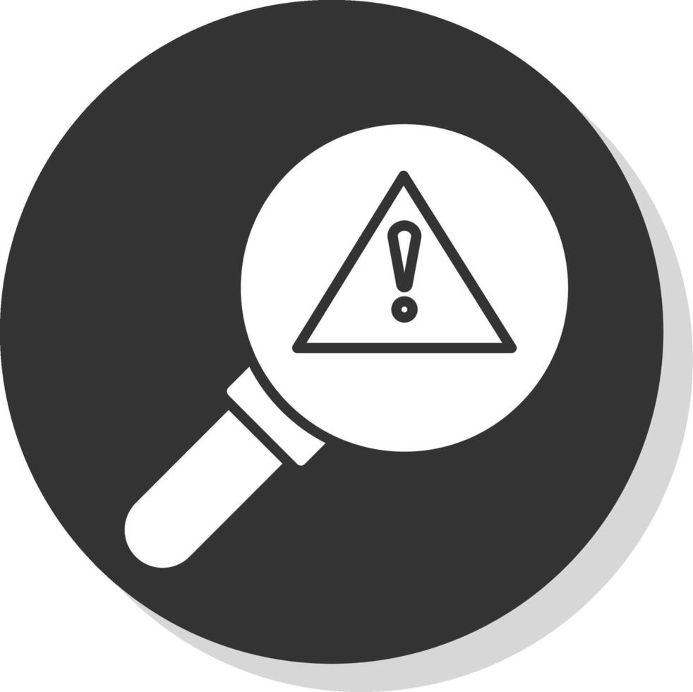 Danger Glyph Shadow Circle Icon Design vector