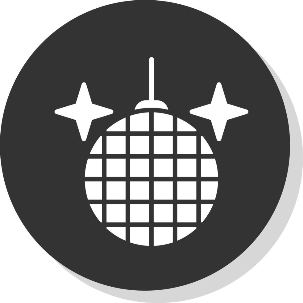 Disco Ball Flat Circle Icon Design vector