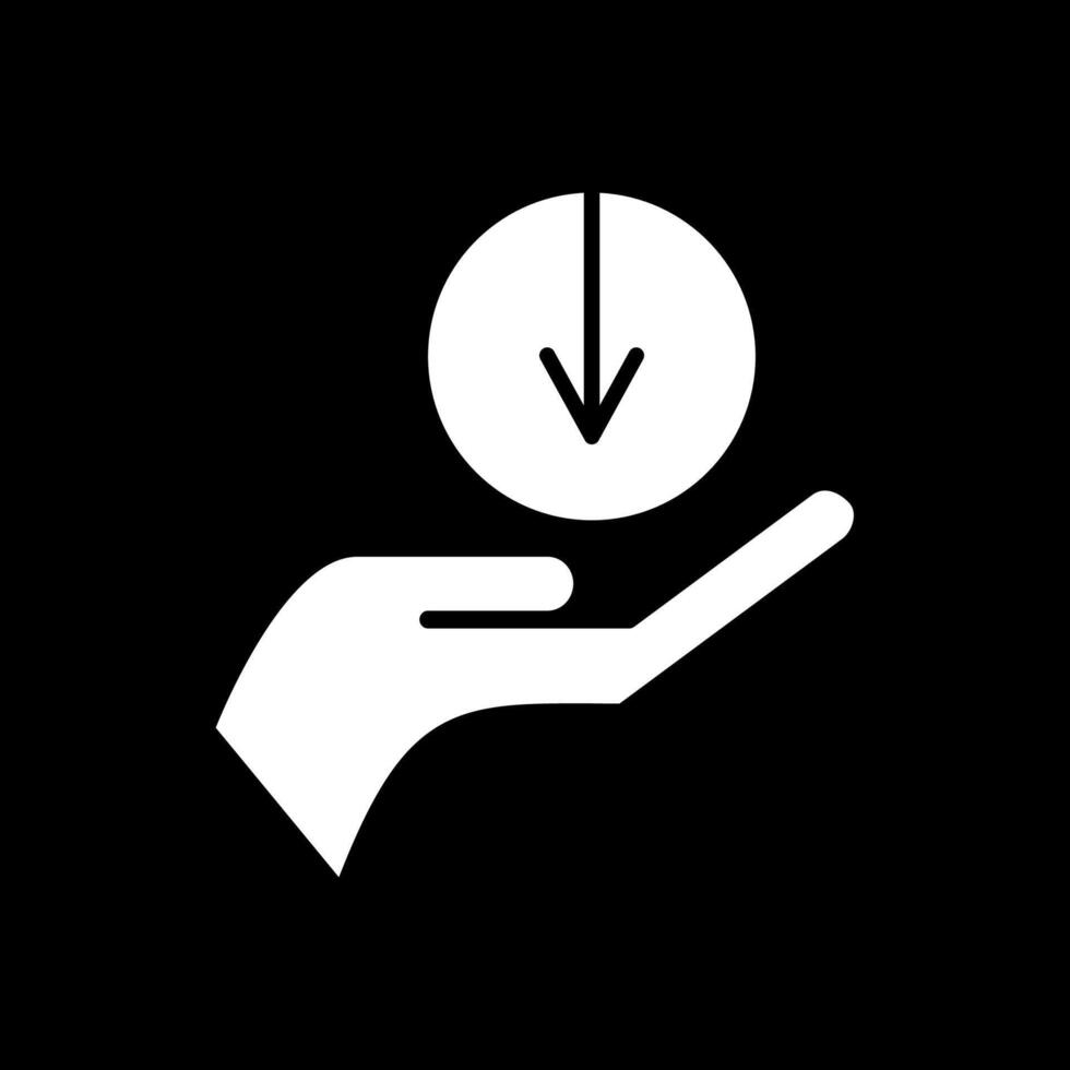 Download Glyph Inverted Icon Design vector
