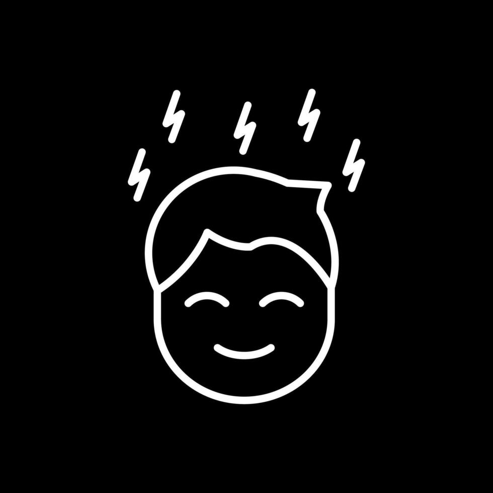 Headachie Line Inverted Icon Design vector