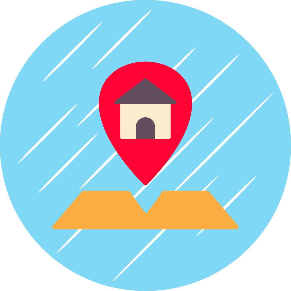 Location Flat Circle Icon Design vector