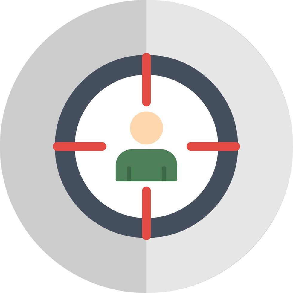 Target Flat Scale Icon Design vector