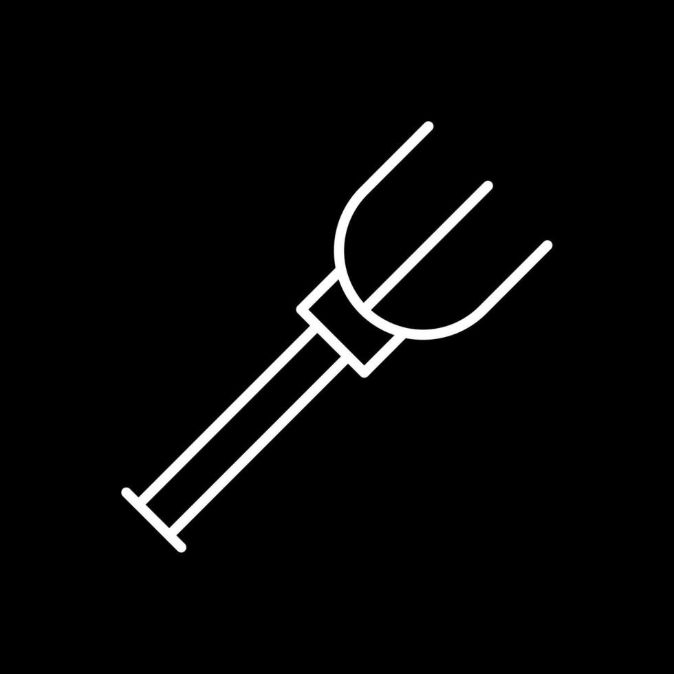 Fork Line Inverted Icon Design vector