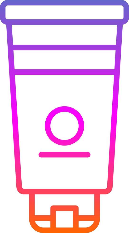Hand Cream Line Gradient Icon Design vector
