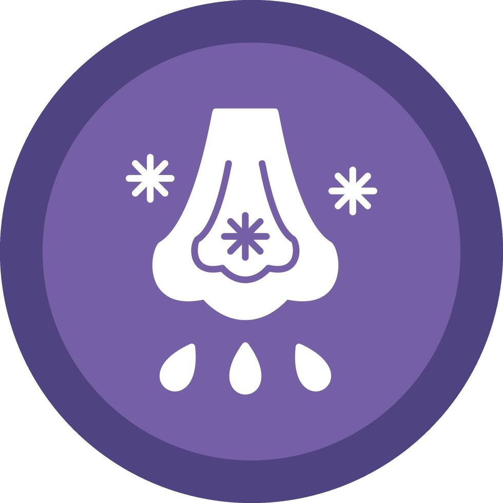 Immunlology Alergy Glyph Due Circle Icon Design vector