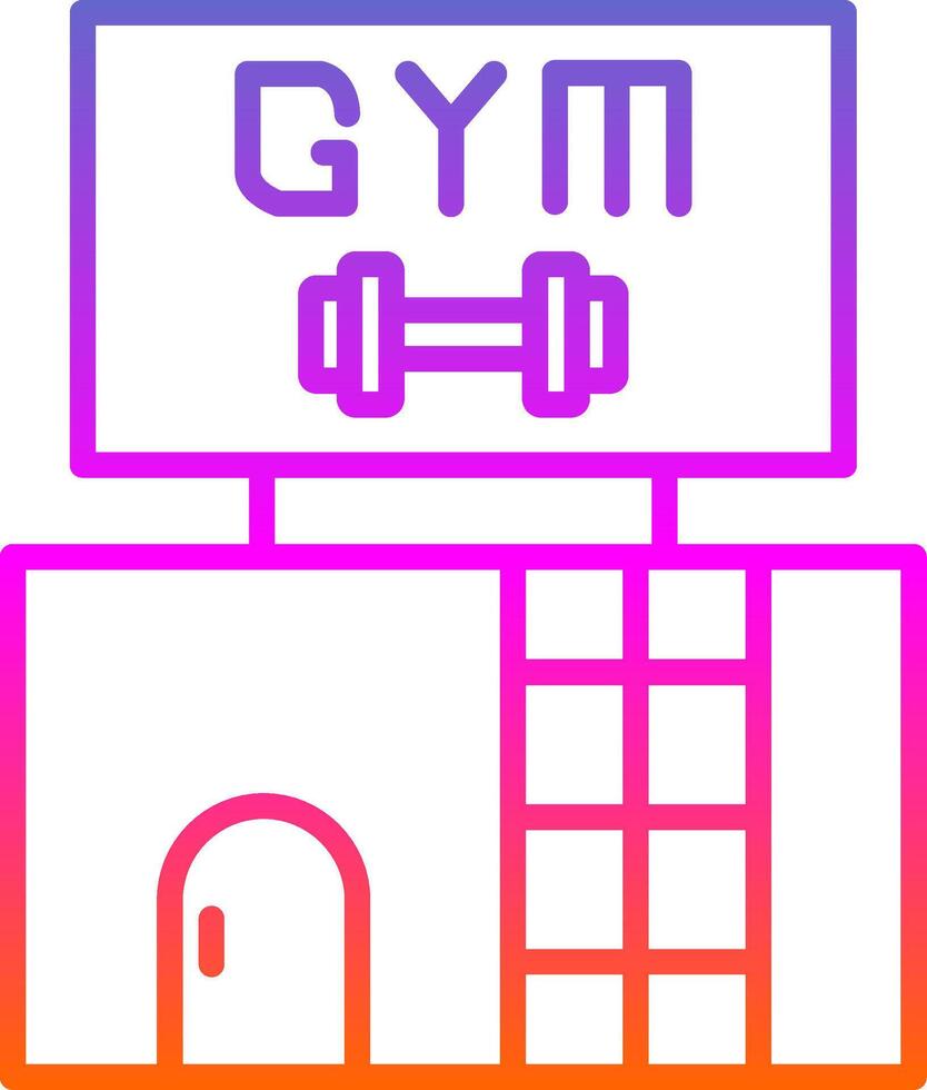 Gym Line Gradient Icon Design vector