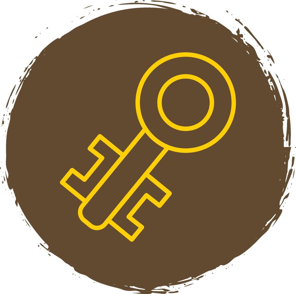 Old Key Line Gradient Icon Design vector