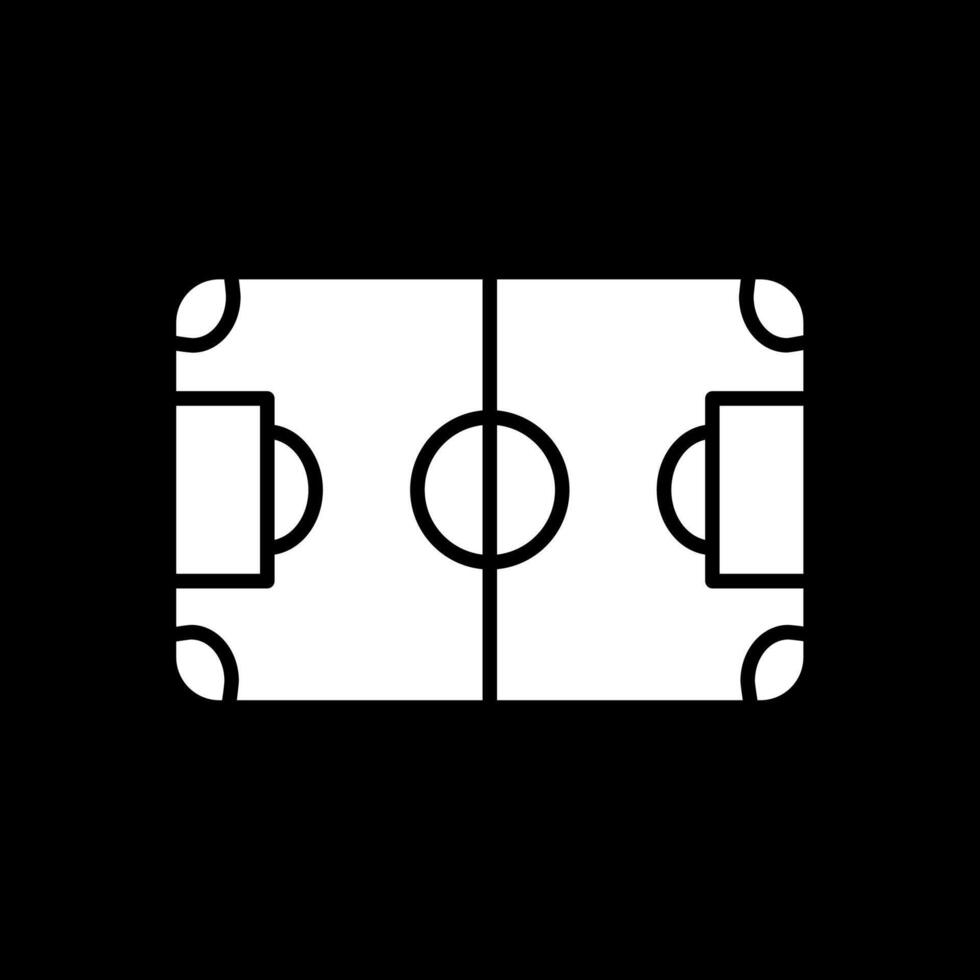 Soccer Field Glyph Inverted Icon Design vector