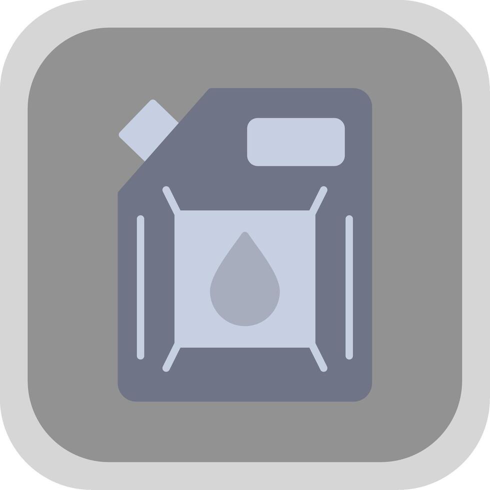 Biodiesel Engine Flat round corner Icon Design vector