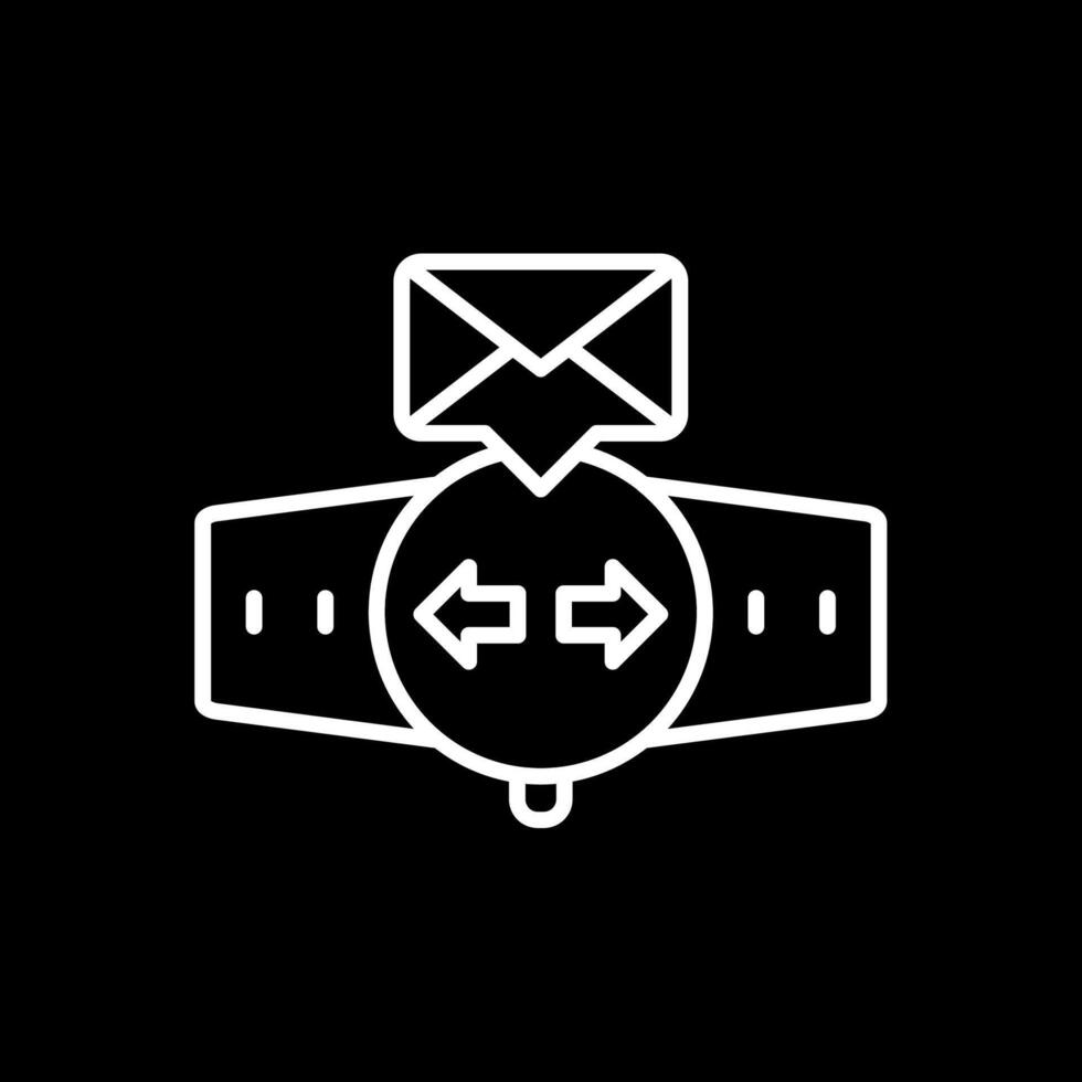 Message Line Inverted Icon Design vector