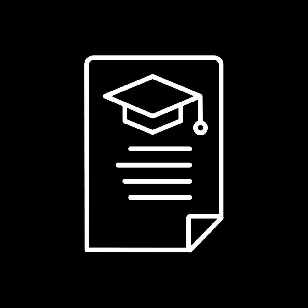 Education News Line Inverted Icon Design vector