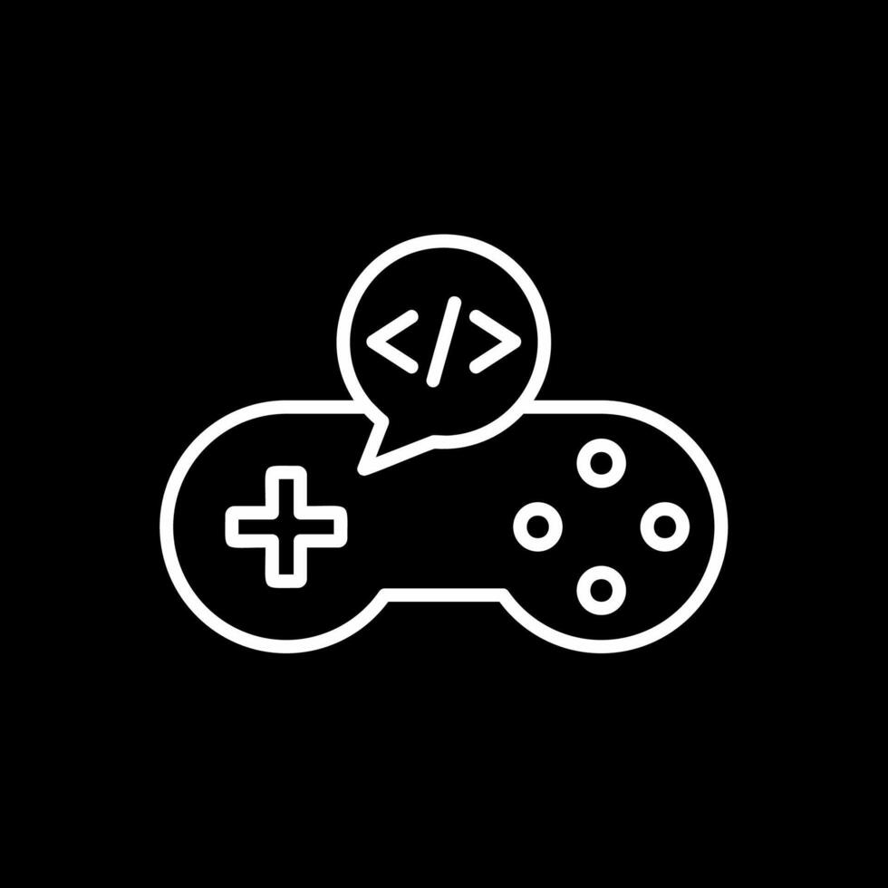 Game Develop Line Inverted Icon Design vector