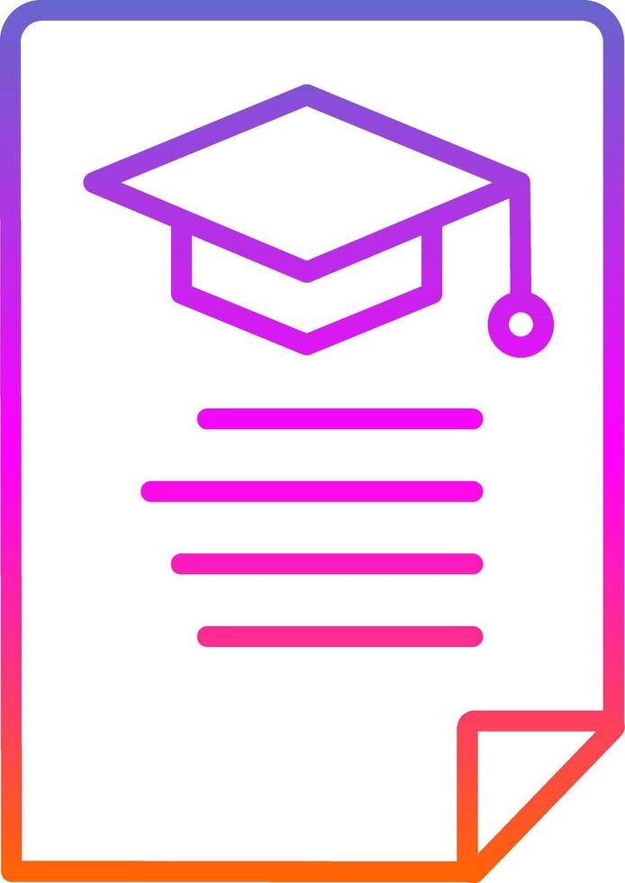 Education News Line Gradient Icon Design vector