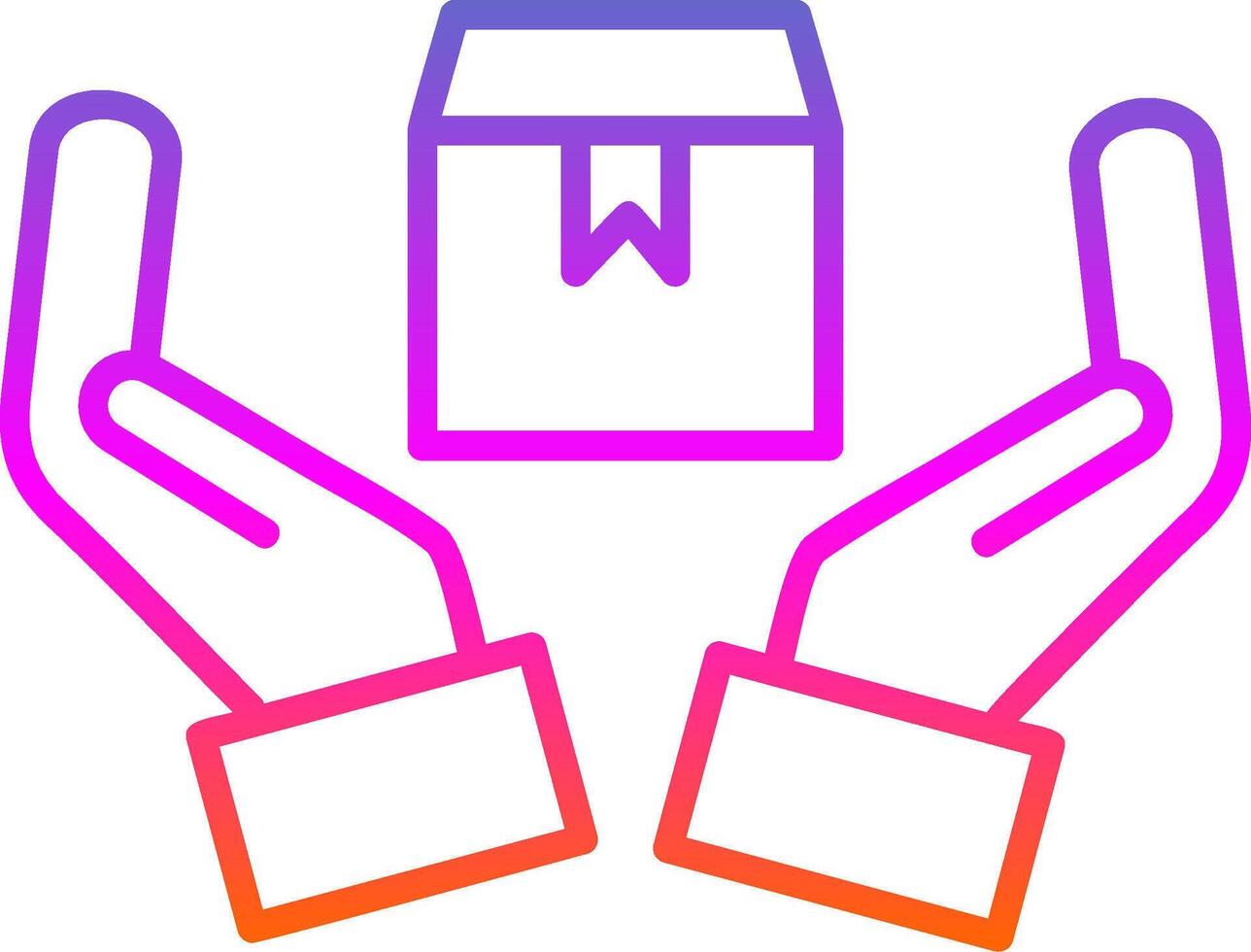 Handle With Care Line Gradient Icon Design vector