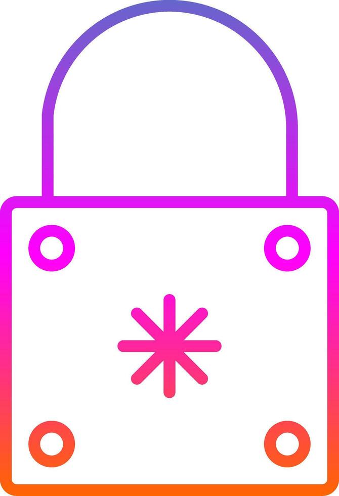 Padlock Line Gradient Icon Design vector