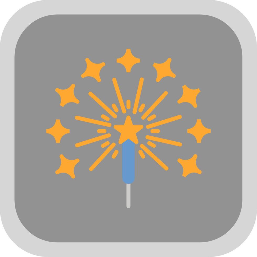 Bengal Light Flat round corner Icon Design vector