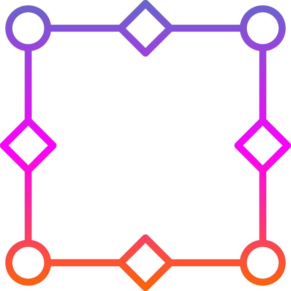 Nodes Line Gradient Icon Design vector