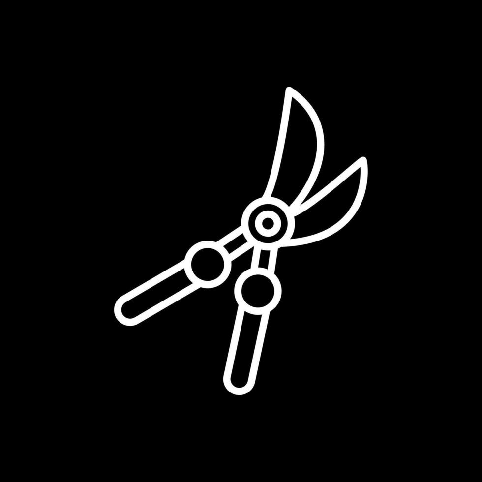 Purning Shears Line Inverted Icon Design vector